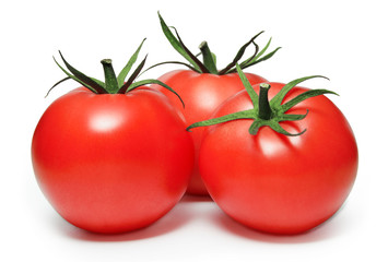 Tomato on white