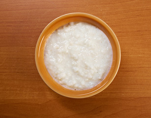 Fototapeta na wymiar Risgrynsgröt - Rice Porridge