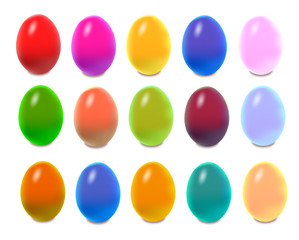 Easter eggs colorful set