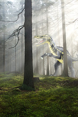 Dinosaur in the forest