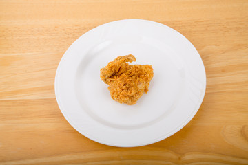 Chicken Wing on White Plate