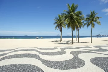 Photo sur Plexiglas Copacabana, Rio de Janeiro, Brésil Promenade de la plage de Copacabana Rio de Janeiro Brésil