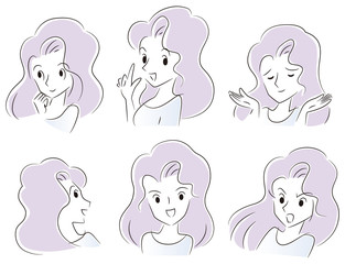 女の子の顔アイコン