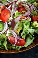 salad with raw vegetables