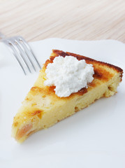 casserole with cheese and apples