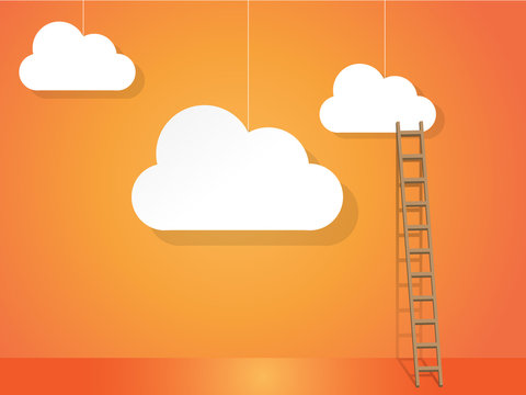 Cloud services with cloud and ladder