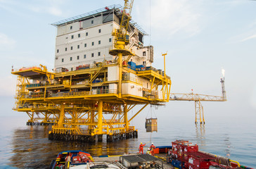 oil platform on the sea