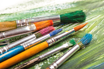 Obraz premium Paints and brushes