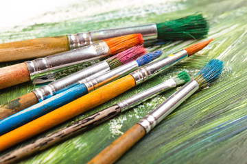 Obraz premium Paints and brushes