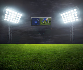Naklejka premium night-lit stadium
