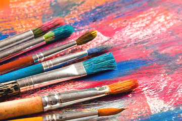 Obraz premium Paints and brushes