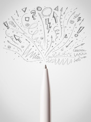 Pen drawing sketchy arrows