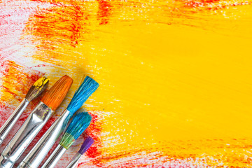 Obraz premium Paints and brushes