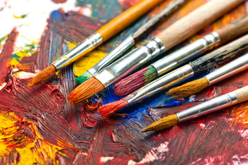 Obraz premium Paints and brushes