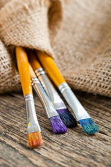 Paints and brushes