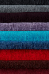 Fototapeta premium Multi color fabric texture samples