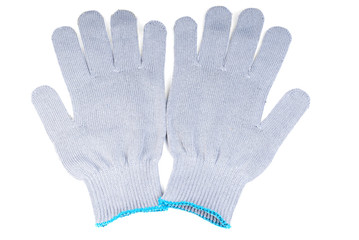 work gloves grey color isolated on white background