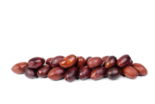 Kalamata Olives Isolated On White Background