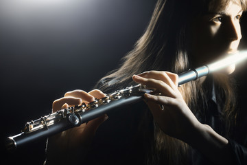 Flute music instrument flutist playing