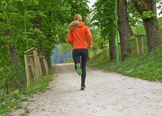 Female running in the park