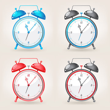 different colors alarm clock
