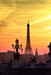 Fototapeta na wymiar sunset in Paris