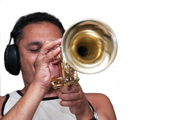 Studio trumpet player