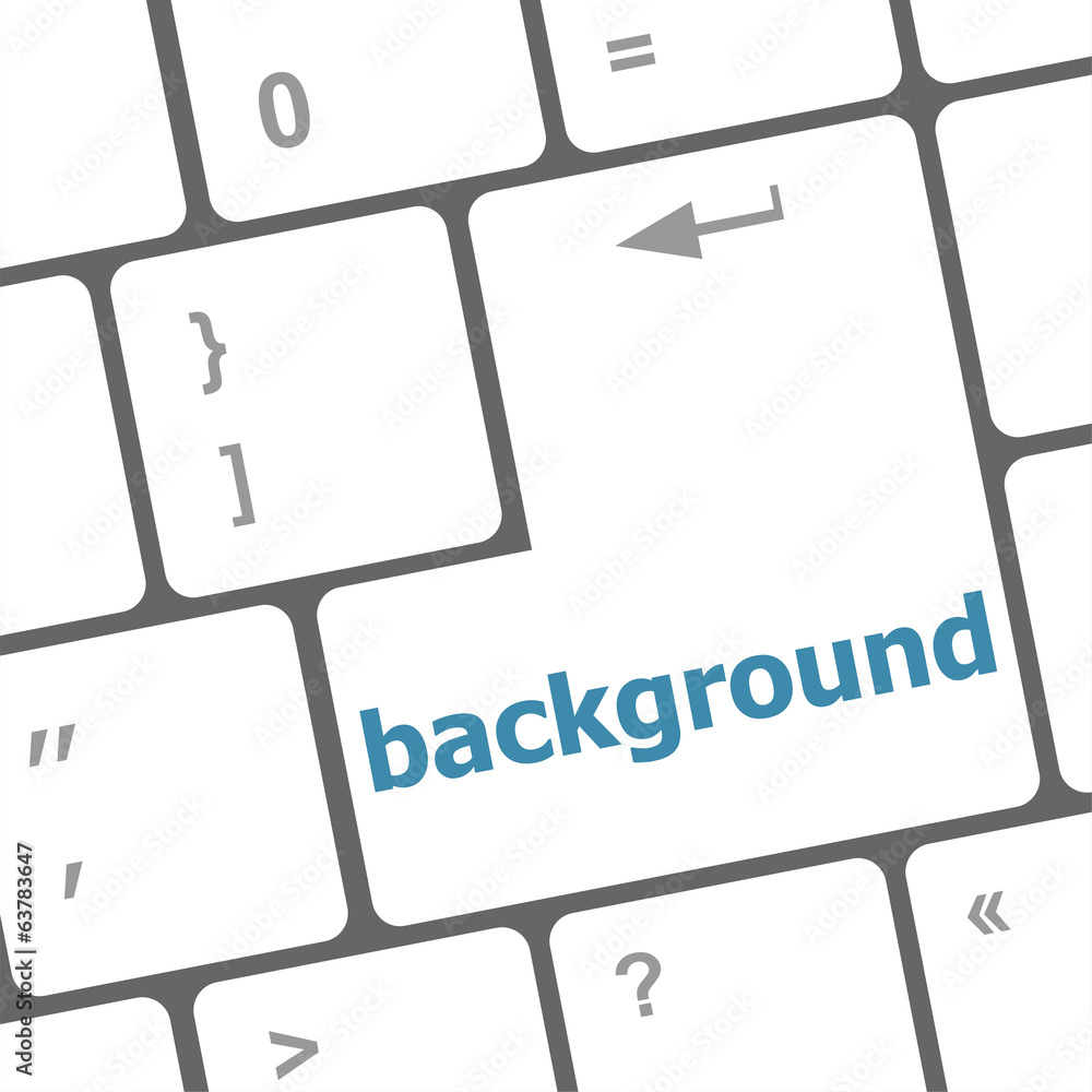 Poster background word on computer keyboard key button