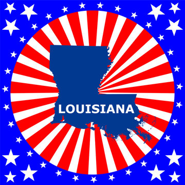 map of the U.S. state of Louisiana