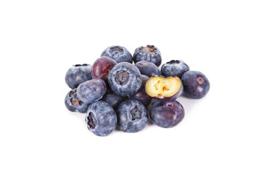 blueberries isolated on white background