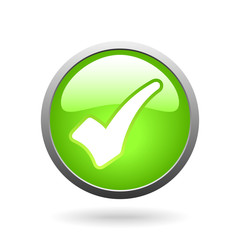 vector green check mark button