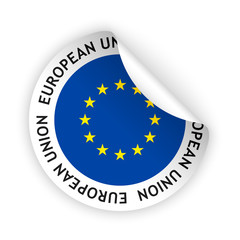 vector flag bent sticker