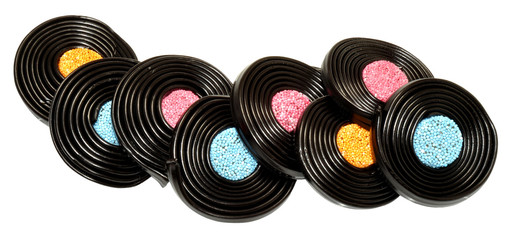 Liquorice Catherine Wheel Sweets