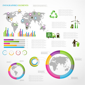 Ecology info graphics collection