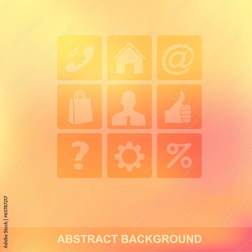 Wall mural vector web and mobile interface template.