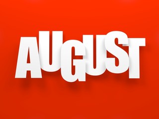 August on red