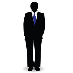 Stencil man on a white background. #3