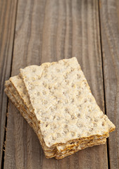 Wheat crispbread slices