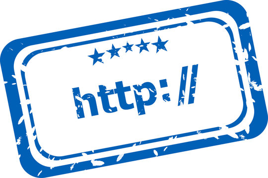 http Rubber Stamp over a white background