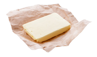 Tasty butter isolated on white