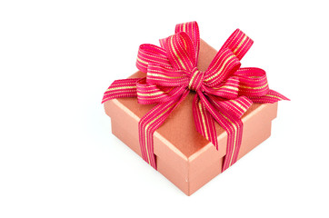 Gift box isolated white background