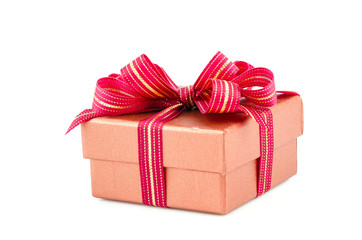 Gift box isolated white background