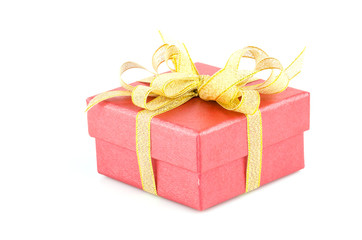 Gift box isolated white background
