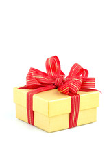 Gift box isolated white background