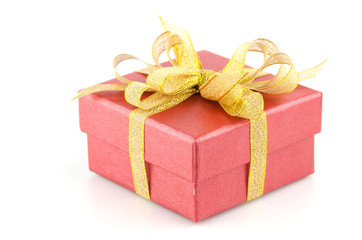 Gift box isolated white background