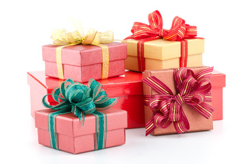 Gift box isolated white background