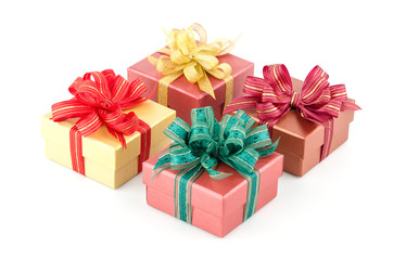 Gift box isolated white background