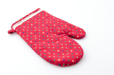 Oven glove isolated white background
