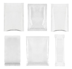 white package template bag food
