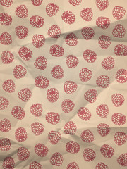 Vintage wrapping paper with raspberries